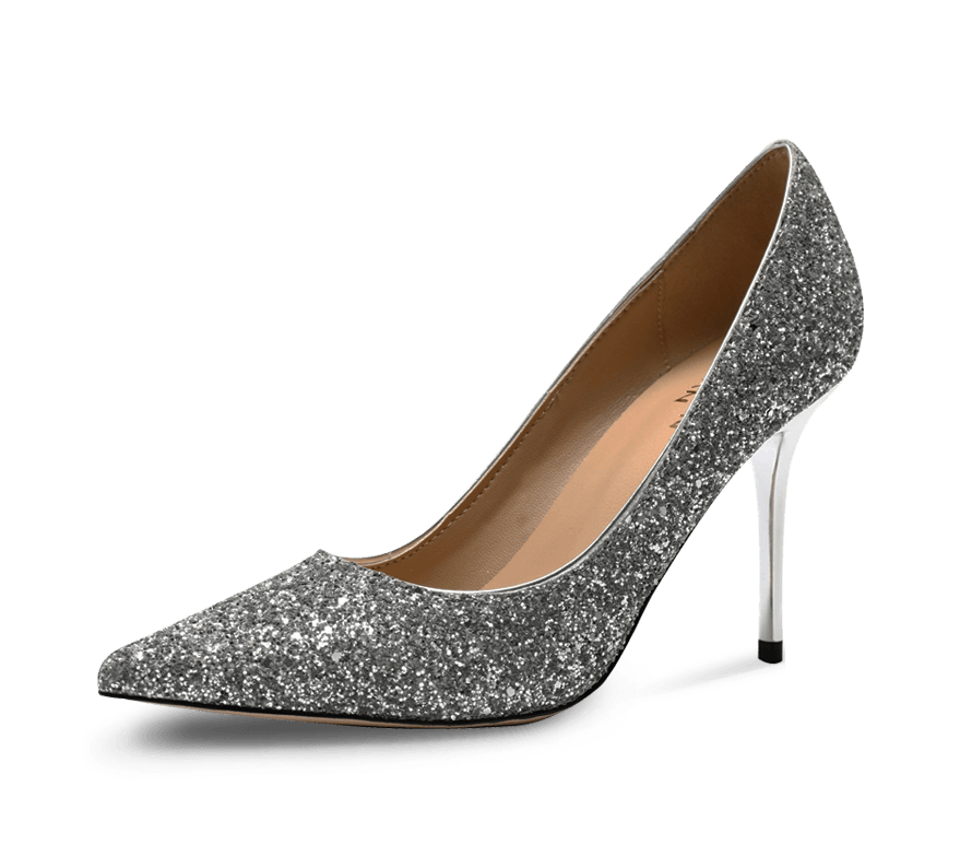 Women Shoes Png Transparent Images - Silver Heels For Prom,Heels