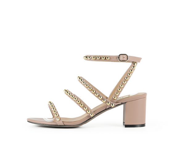 Sherry studded leather caged 2025 sandal