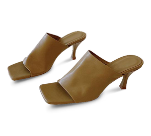 Katie Mid Heel Square Toe Sandals - Kaitlyn Pan Shoes