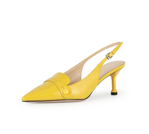 Pointed Toe Kitten Heel Slingbacks - Kaitlyn Pan Shoes