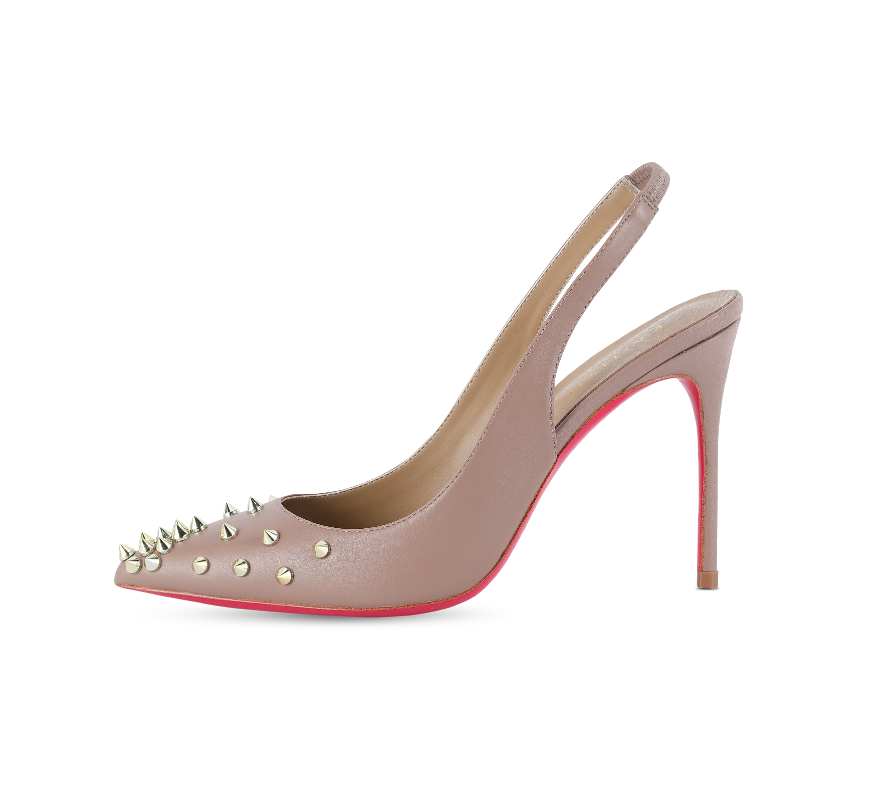 Spiky Slingback Pink Sole Pumps Kaitlyn Pan Shoes