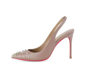 Spiky Slingback Pink Sole Pumps - Kaitlyn Pan Shoes