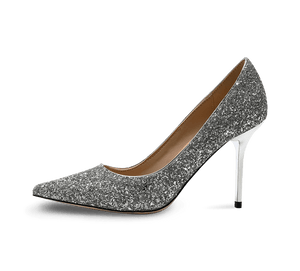 Calista Glittery High Heel Pumps - Kaitlyn Pan Shoes