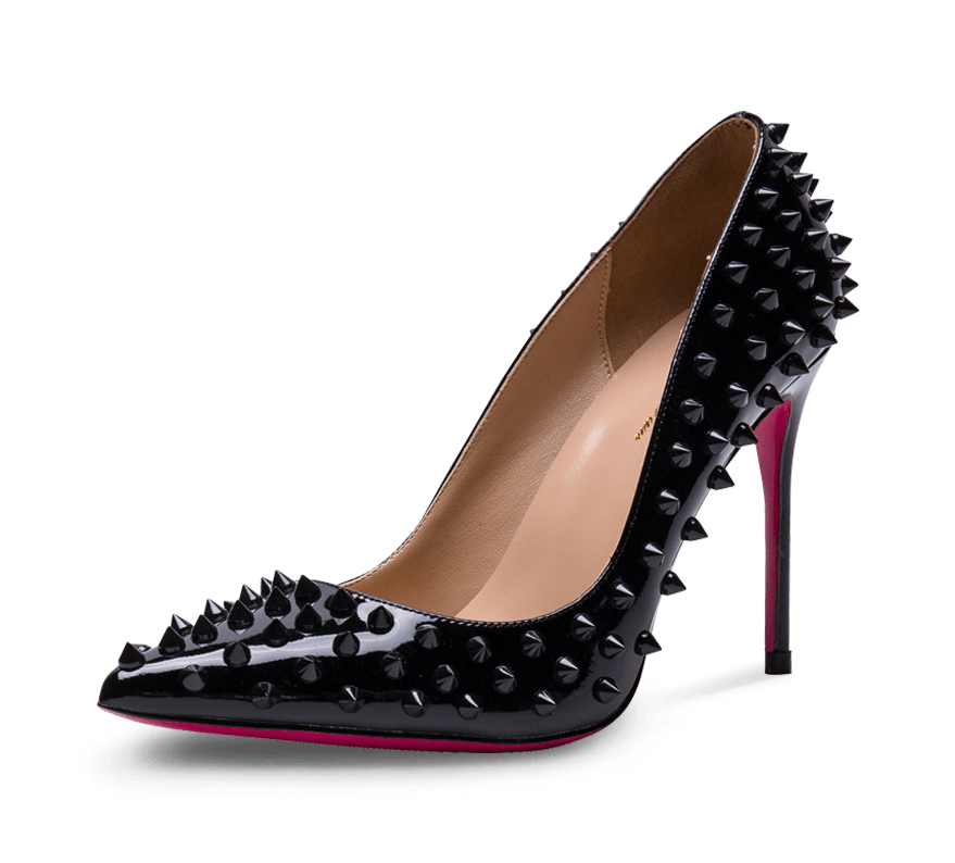 Spikes Pink Sole High Heel Pumps Kaitlyn Pan Shoes