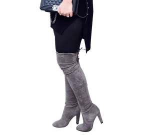 Pamela Slim Fit Over The Knee High Heel Boots - Kaitlyn Pan Shoes