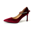 Velvet Rhinestone High Heel - Final Sale - Kaitlyn Pan Shoes