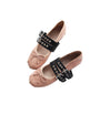 Rina Buckled Lace-up Ballet Flats - Kaitlyn Pan Shoes