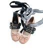 Rina Buckled Lace-up Ballet Flats - Kaitlyn Pan Shoes