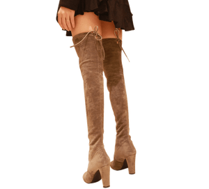 Pamela Slim Fit Over The Knee High Heel Boots - Kaitlyn Pan Shoes