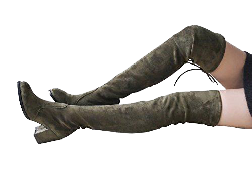 Kaitlyn pan block heel microsuede slim boots outlet