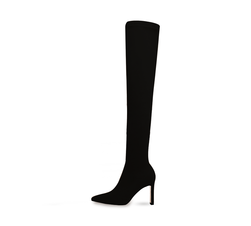 Kaitlyn pan block heel microsuede slim sales fit over the knee boots