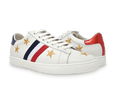 Zane Sneakers with Stripe Pattern and Stars - Kaitlyn Pan Shoes